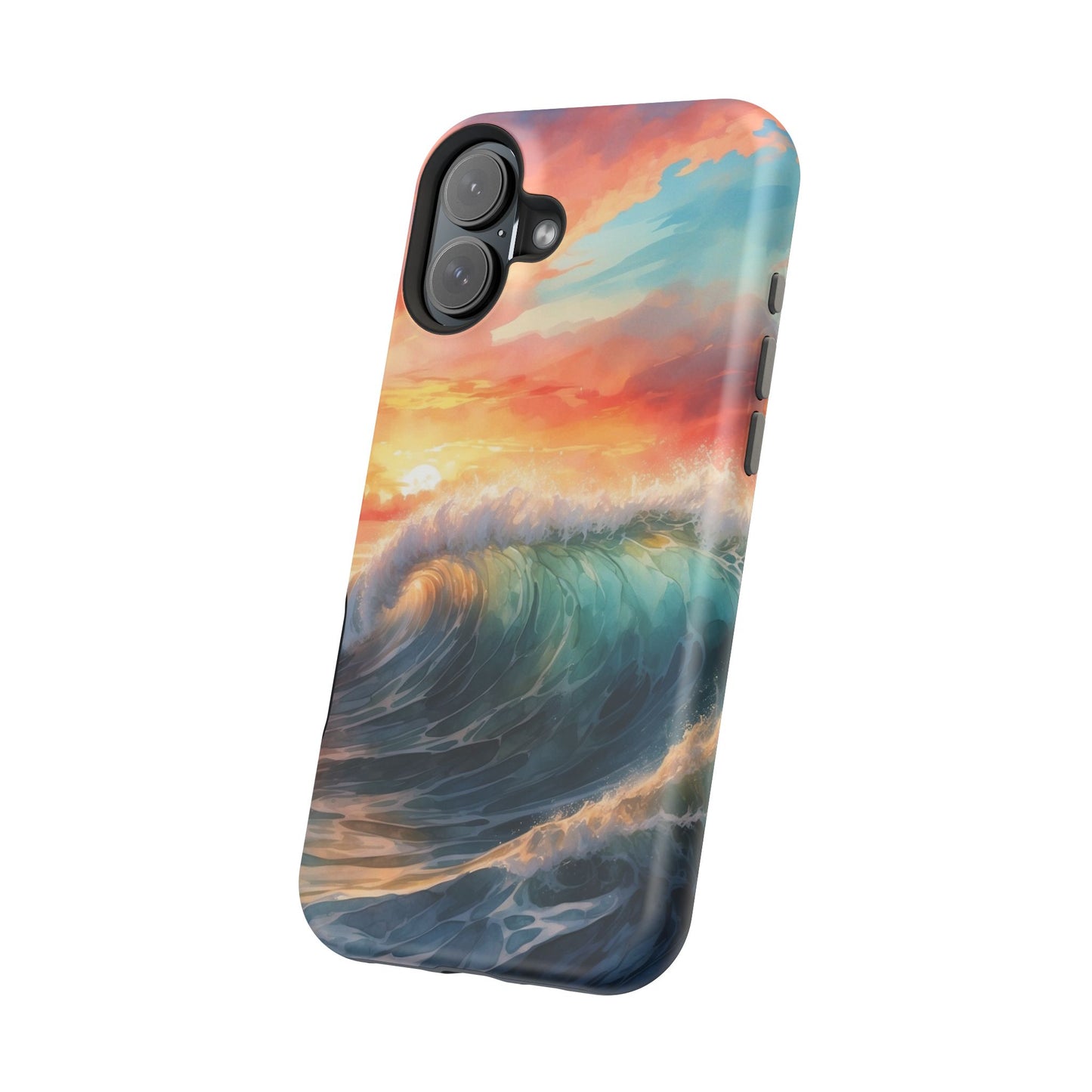 Ocean Wave Sunset MagSafe iPhone Case – Coastal Vibes Design