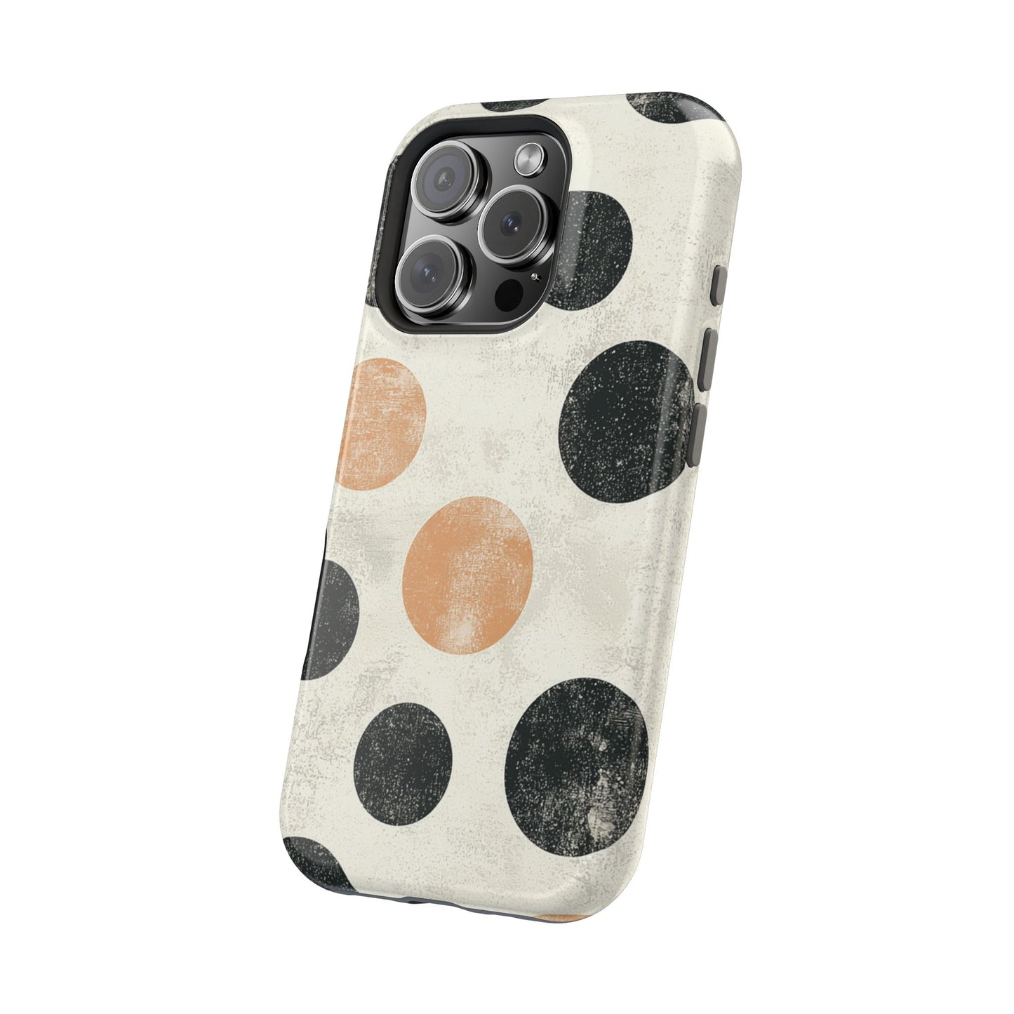 Vintage Polka Dot MagSafe iPhone Case - Retro Abstract Protective Cover