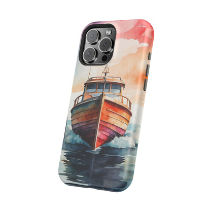 Sunset Sail Watercolor Boat –  MagSafe iPhone Series Case