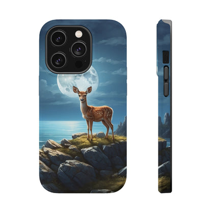 Enchanted Fawn Under the Moonlit Sky MagSafe iPhone Case