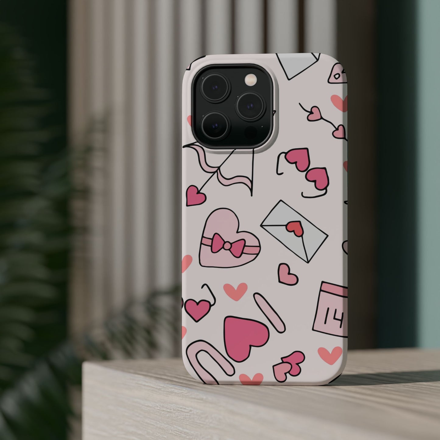 Valentine's Day Scribbles MagSafe iPhone Case