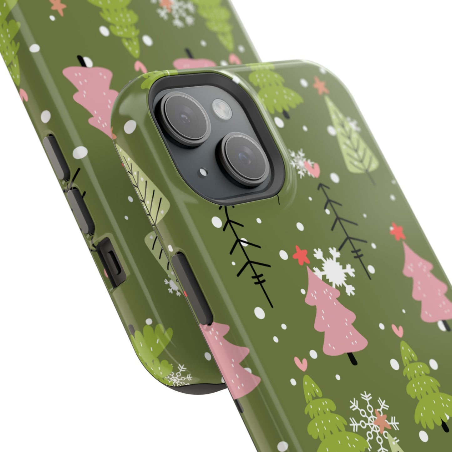 Whimsical Christmas Tree Pattern – MagSafe Phone Series Case