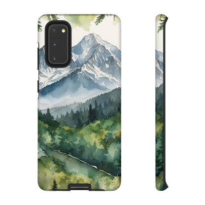 Watercolor Alpine Mountainscape - Samsung Galaxy Case