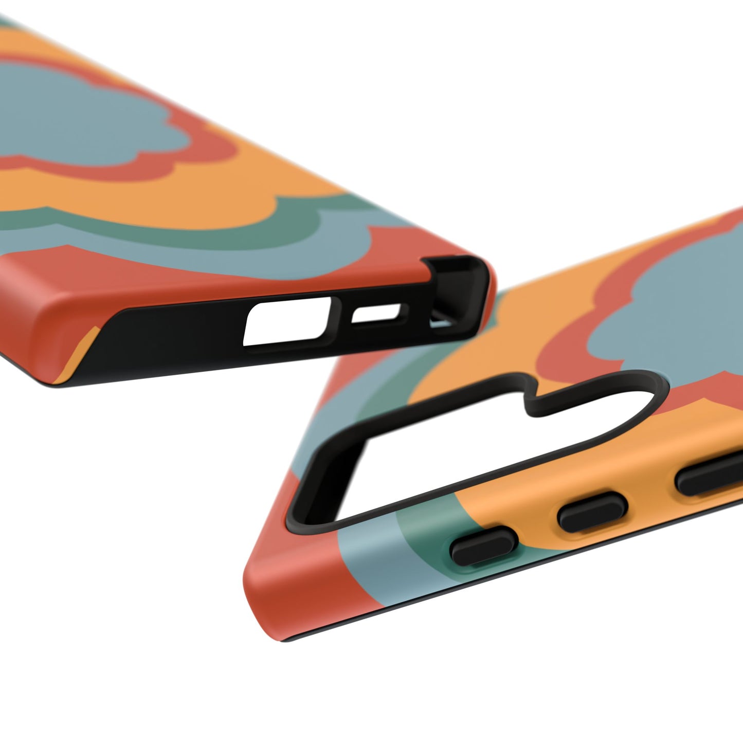 Retro Flower Power Samsung Galaxy Case – Bold 70s-Inspired Design with Dual-Layer Protection