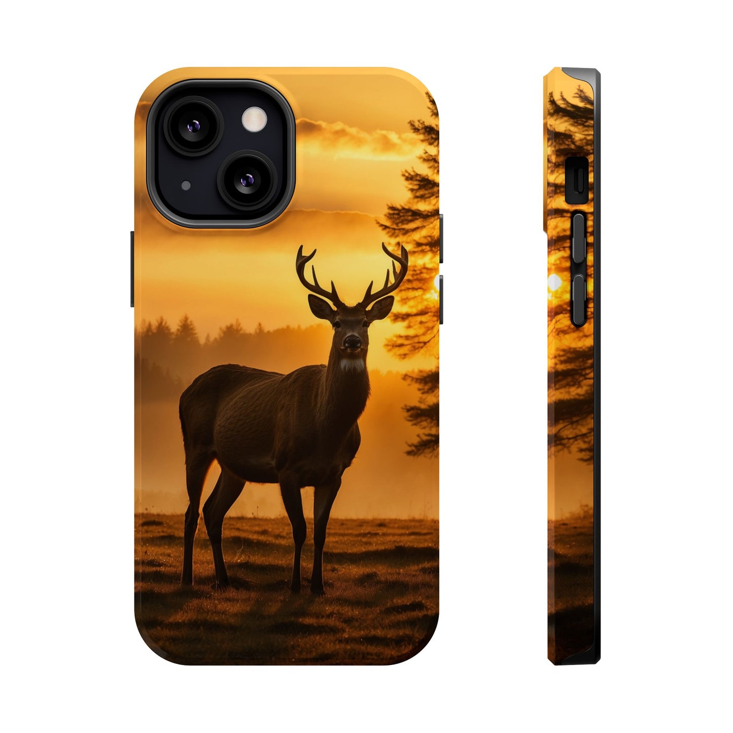 Sunset Majesty: Regal Stag – MagSafe iPhone Case