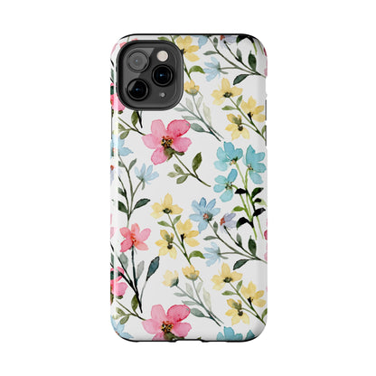 Watercolor Floral Bliss – iPhone Series Case with Pastel Flower Design