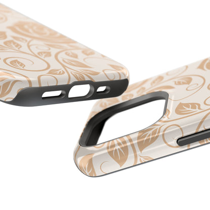 Vintage Rose Vine Tough MagSafe iPhone Case – Elegant Floral Pattern with Dual-Layer Protection