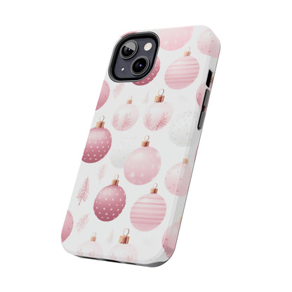 iPhone Case: Merry in Pink – Christmas Balls