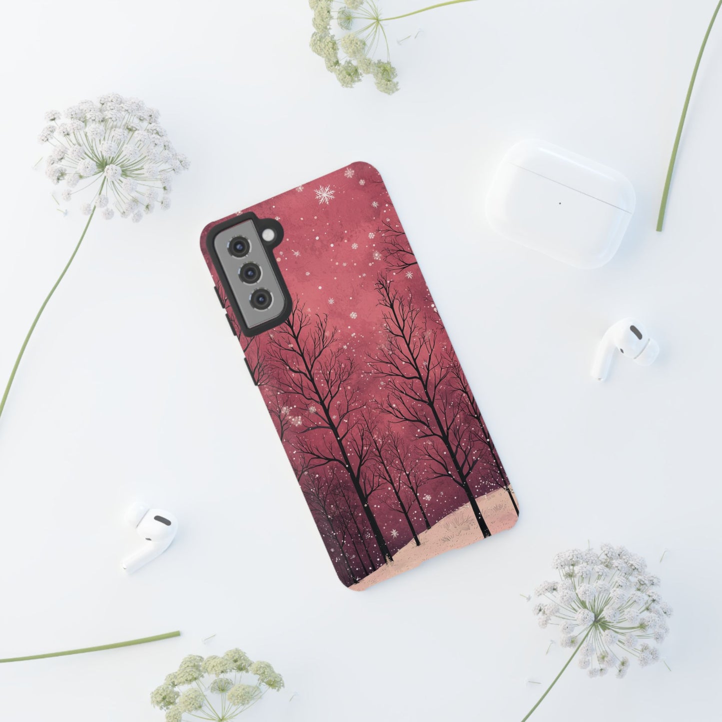 Pink Winter Twilight Forest - Samsung Galaxy Series Case