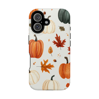 Autumn Pumpkin MagSafe iPhone Case – Fall Leaves and Harvest Design