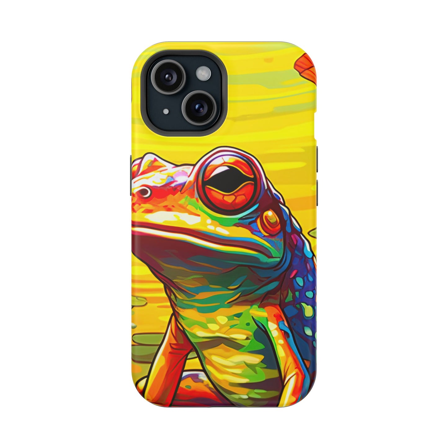 Vibrant Rainbow Frog Design – MagSafe iPhone Case