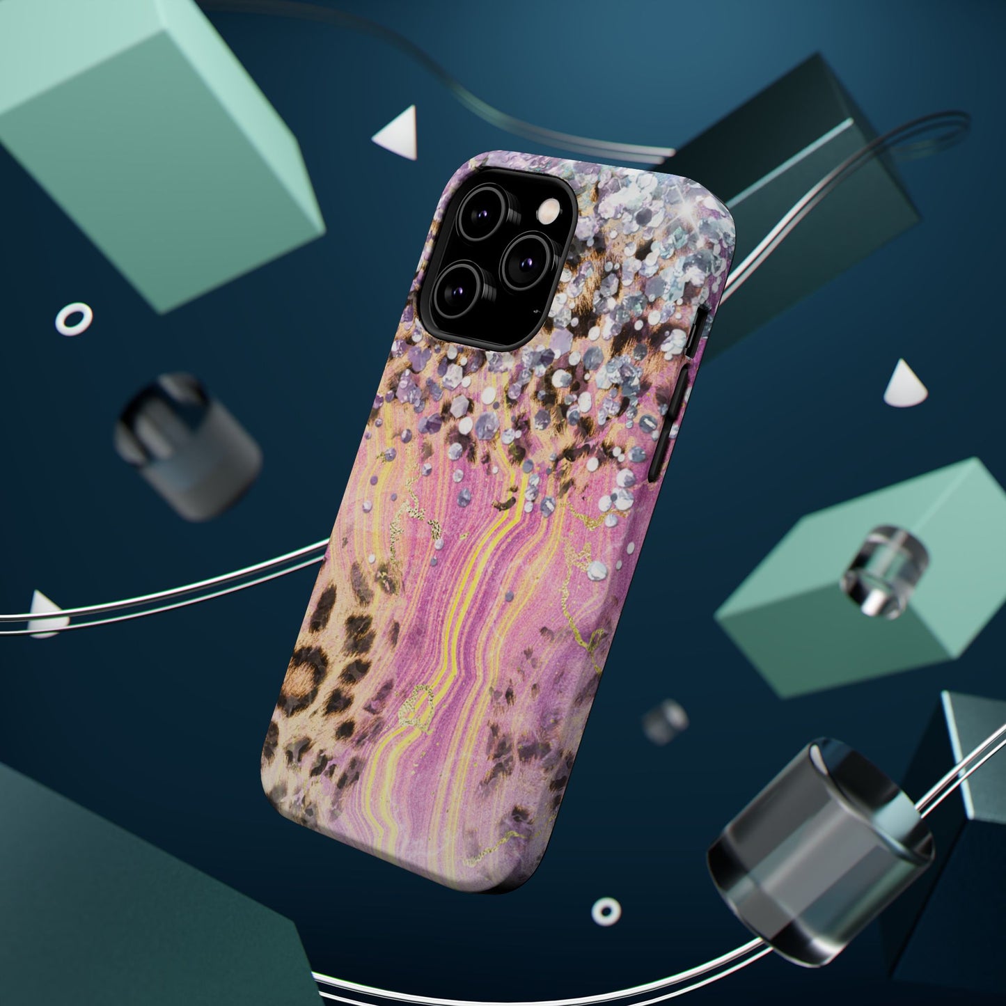 Glitter Glam Leopard – Magsafe iPhone Series Case