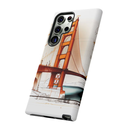 Golden Gate Bridge Samsung Galaxy Case - Architectural Sketch Design