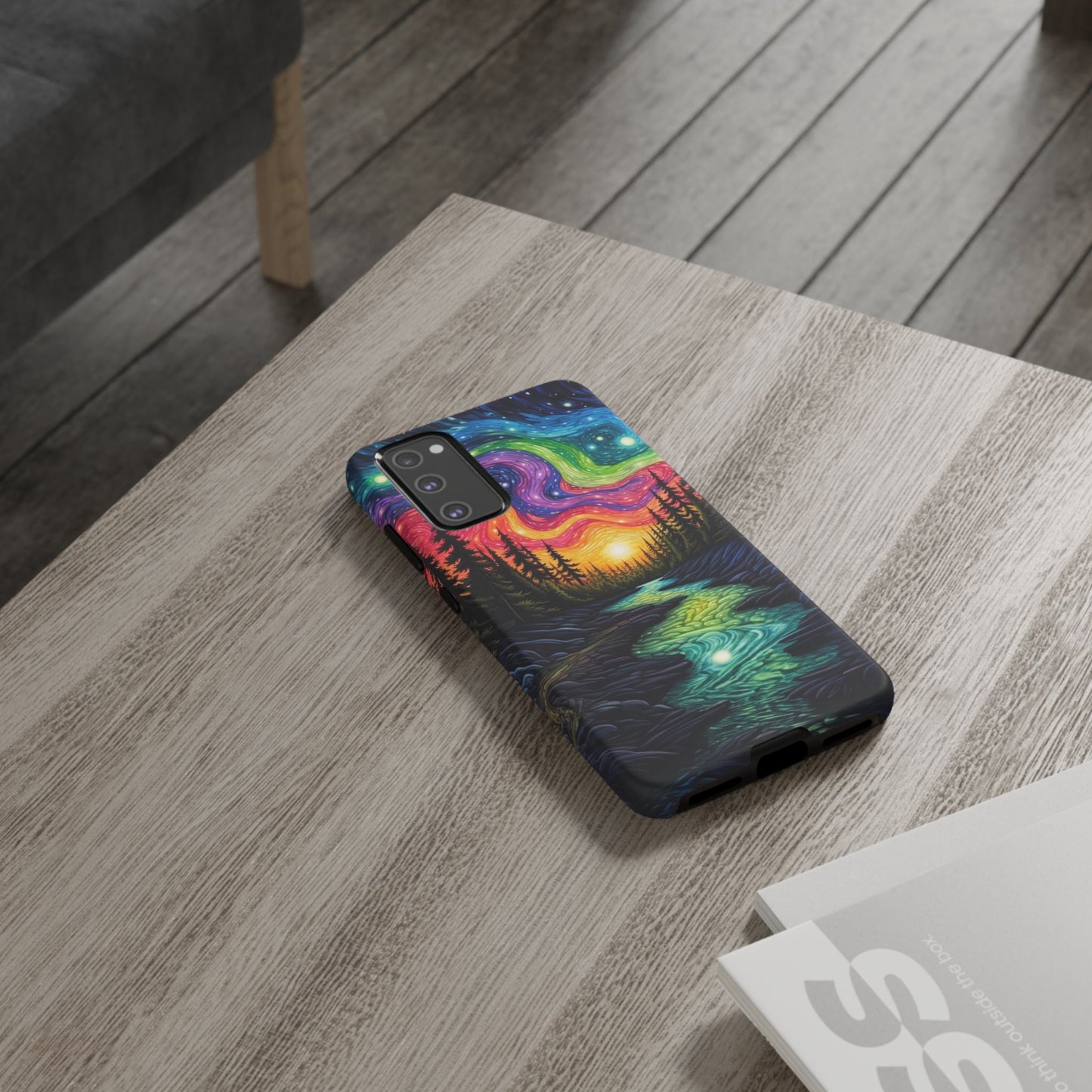 Celestial Nightscape Samsung Galaxy Case – Vibrant River and Starry Sky Design