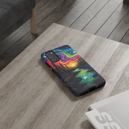 Celestial Nightscape Samsung Galaxy Case – Vibrant River and Starry Sky Design