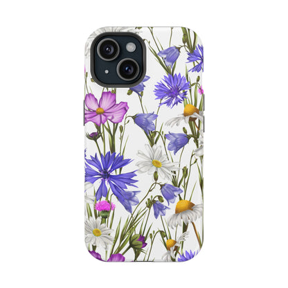 Wildflower Meadow MagSafe Case – Purple, Blue, and White Floral Design