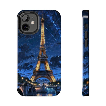 iPhone Case - Eiffel Tower Under Starlit Sky Design