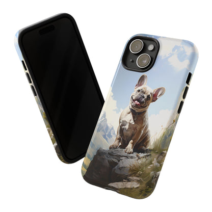 Frenchie iPhone Samsung Galaxy Phone Case! French Bull Dog Standing Proudly. Extremely Tough & Durable With Dual Layer Protection.