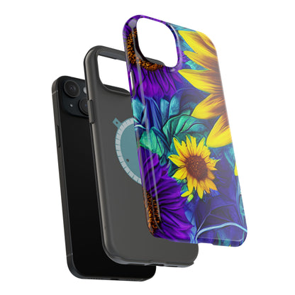 Purple & Gold Sunflower Dream - MagSafe iPhone Series Case