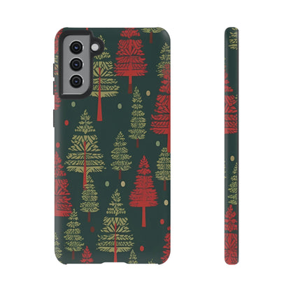 Retro Christmas Trees Pattern - Samsung Galaxy Series Case