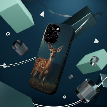 MagSafe-Compatible iPhone Case – Mystic Fawn Under the Moonlit Sky