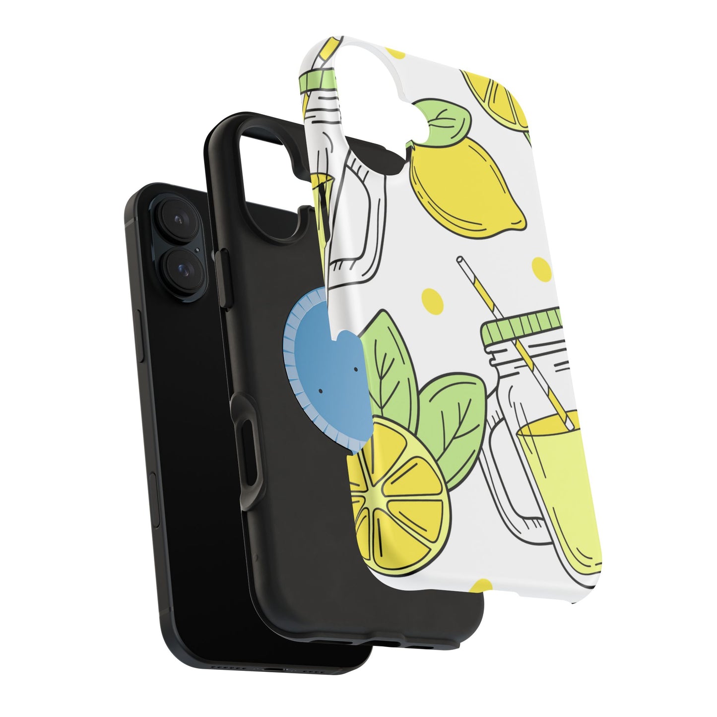 Lemonade Love Tough MagSafe iPhone Case – Fun Lemon Mason Jar Design, Dual-Layer Protection