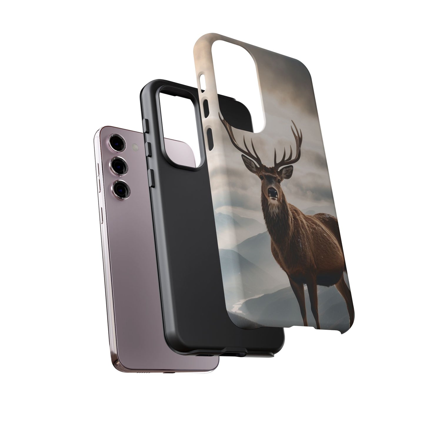 Alpine Majesty: Stag in Snow – Samsung Galaxy Case