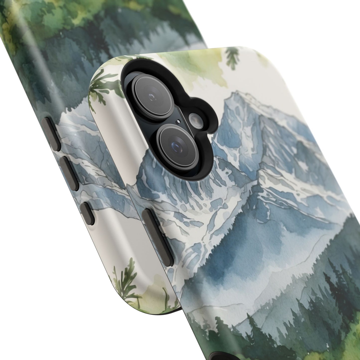 Watercolor Alpine Mountainscape - MagSafe iPhone Case