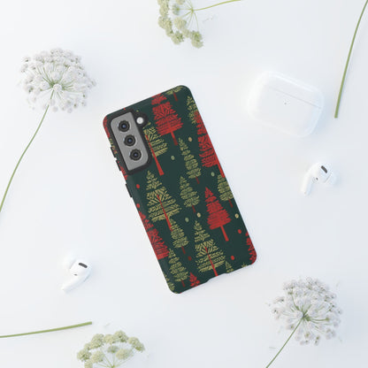 Retro Christmas Trees Pattern - Samsung Galaxy Series Case