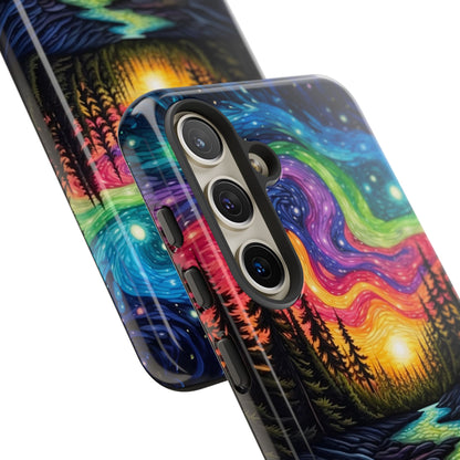 Celestial Nightscape Samsung Galaxy Case – Vibrant River and Starry Sky Design