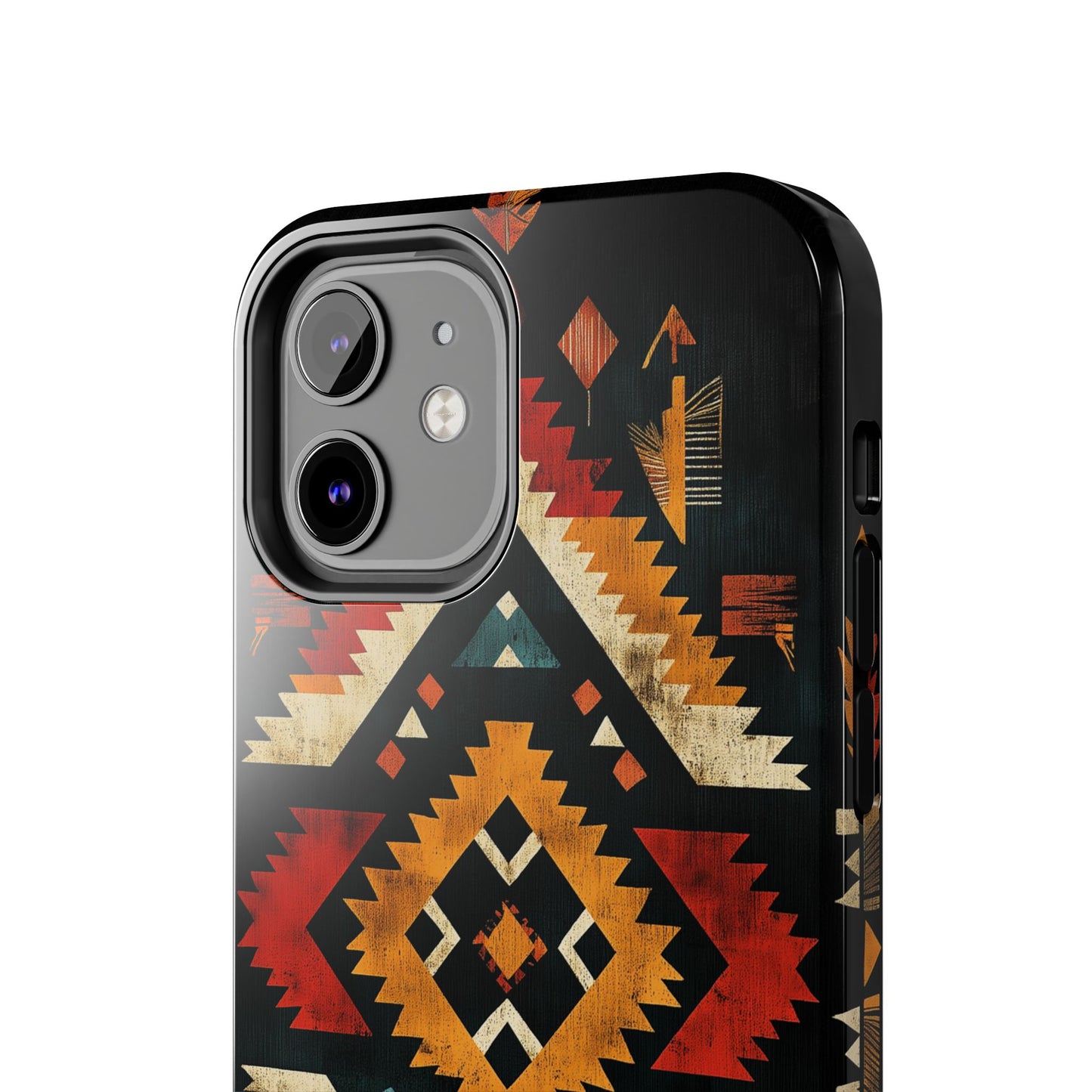 Southwestern Tribal Diamond Tough iPhone Case – Bold Geometric Pattern, Dual - Layer Protection - BOGO Cases