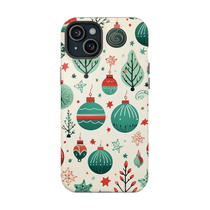 Vintage Christmas Ornaments Pattern – MagSafe iPhone Series Case