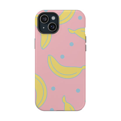 Pink Banana Pop MagSafe iPhone Case – Cute Pastel Design with Fun Retro Vibe