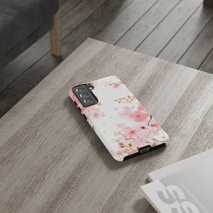 Soft Pink Cherry Blossom Samsung Galaxy Case – Elegant Floral Design