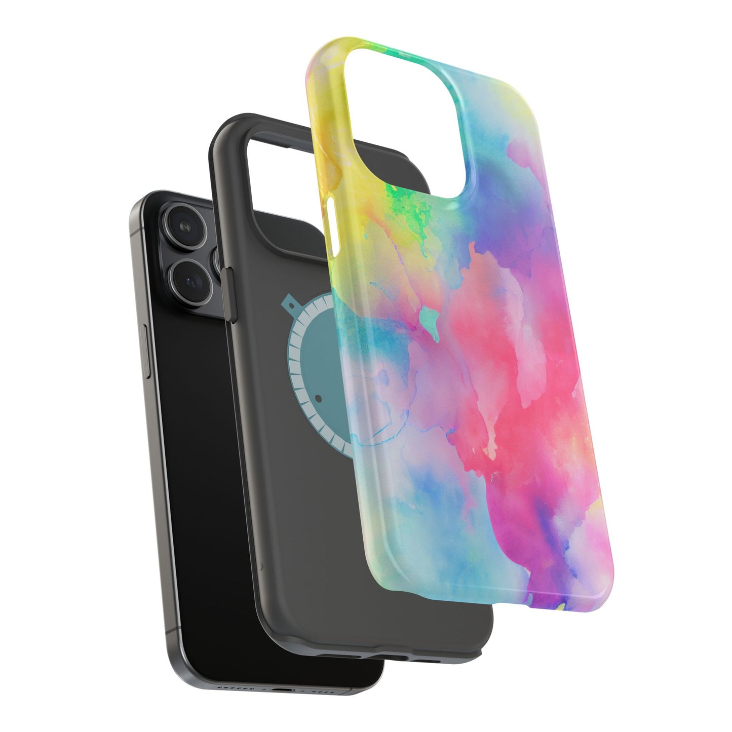 Pastel Watercolor Dream MagSafe iPhone Case – Slim Profile, Glossy Finish