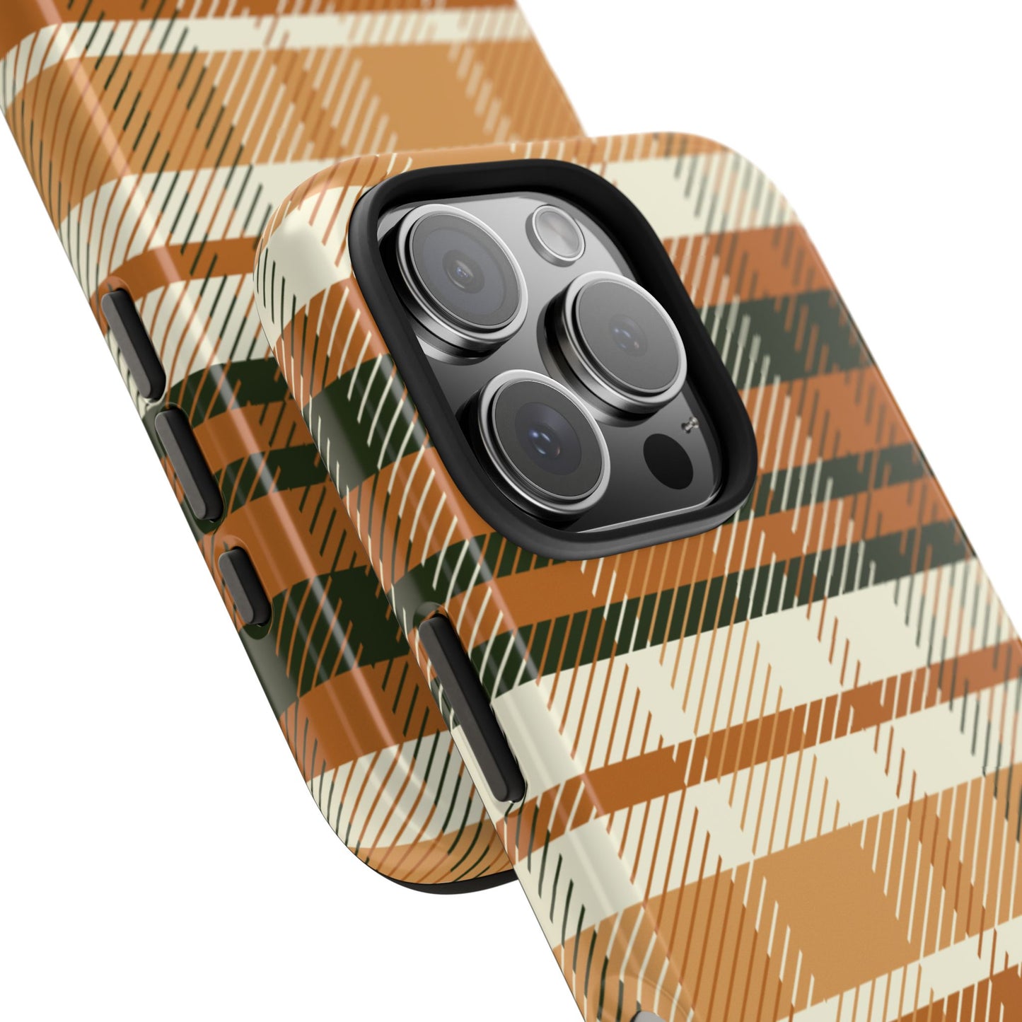 MagSafe Case - Pumpkin Spice Plaid Design