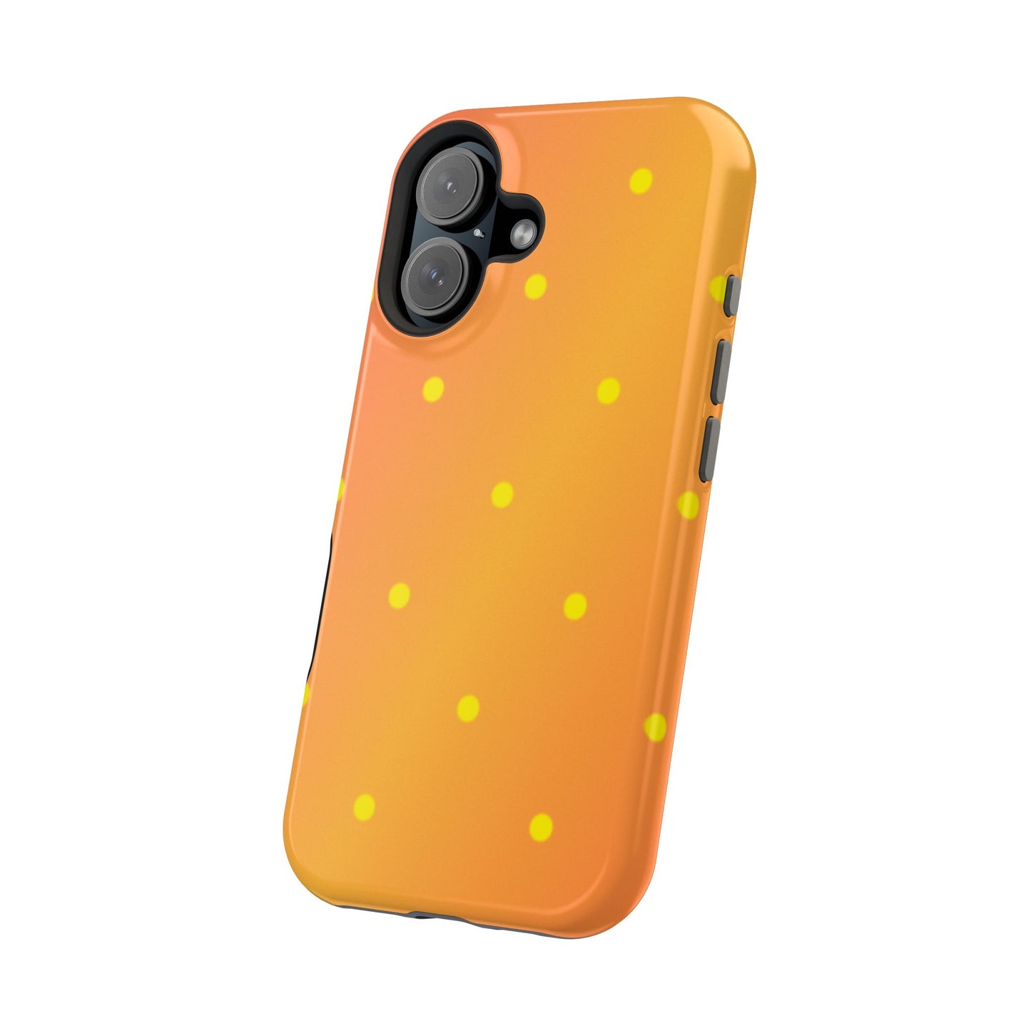 Sunset Gradient Polka Dots MagSafe iPhone Case – Shockproof, Matte Finish, Dual-Layer Protection