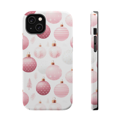 MagSafe iPhone Case: Merry in Pink – Christmas Balls