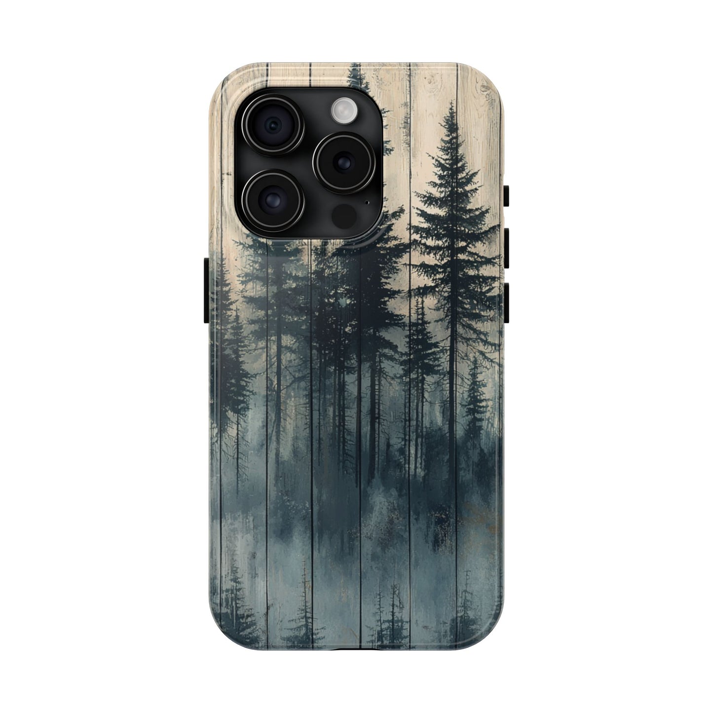 Misty Forest iPhone Case - Rustic Nature-Inspired Protective Cover