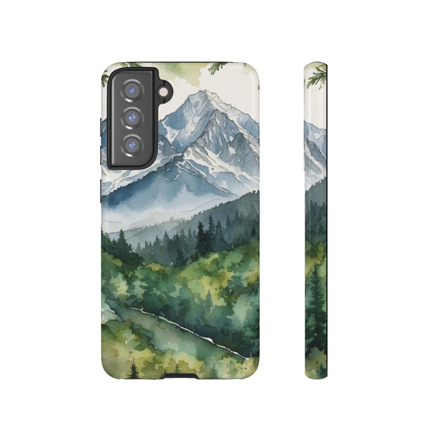 Watercolor Alpine Mountainscape - Samsung Galaxy Case