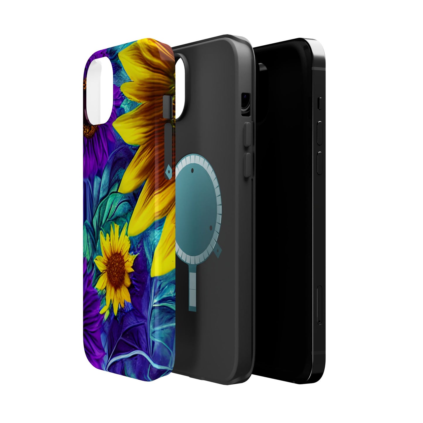 Purple & Gold Sunflower Dream - MagSafe iPhone Series Case