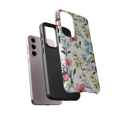 Watercolor Floral Bliss – Samsung Galaxy Case with Pastel Flower Design