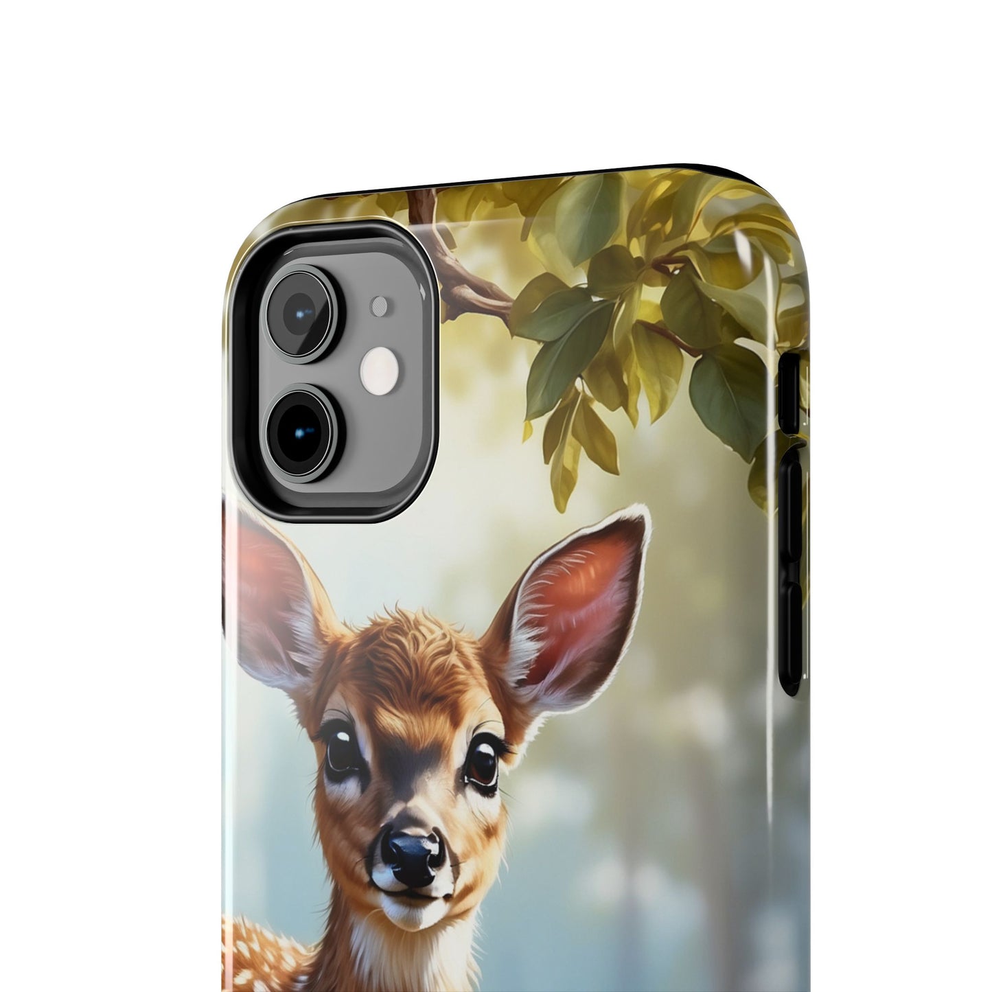 Whimsical Fawn in a Sunlit Forest iPhone Case