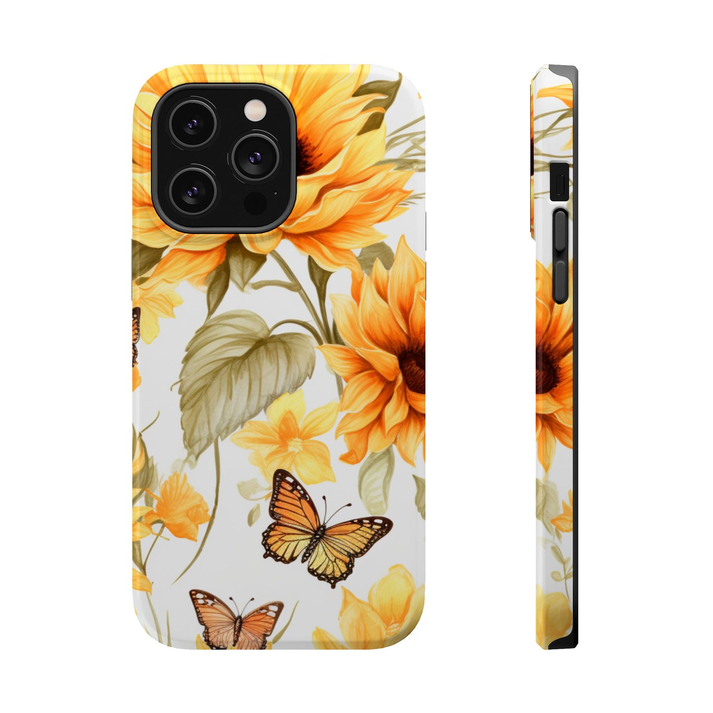 Sunflower & Butterfly Bliss - MagSafe iPhone Series Case