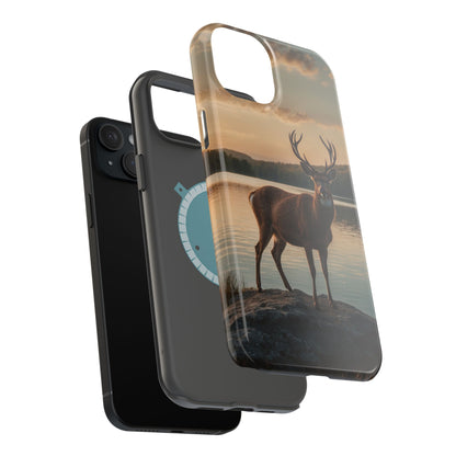 Majestic Stag at Sunset – MagSafe iPhone Case