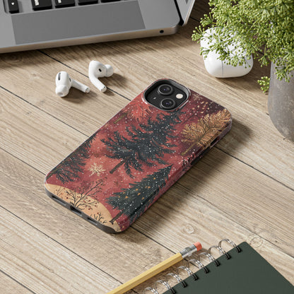 Rustic Red Winter Forest - iPhone Series Case