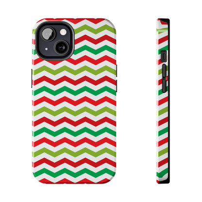 Vibrant Fiesta Chevron – Yellow Green, Green & Red Geometric Case