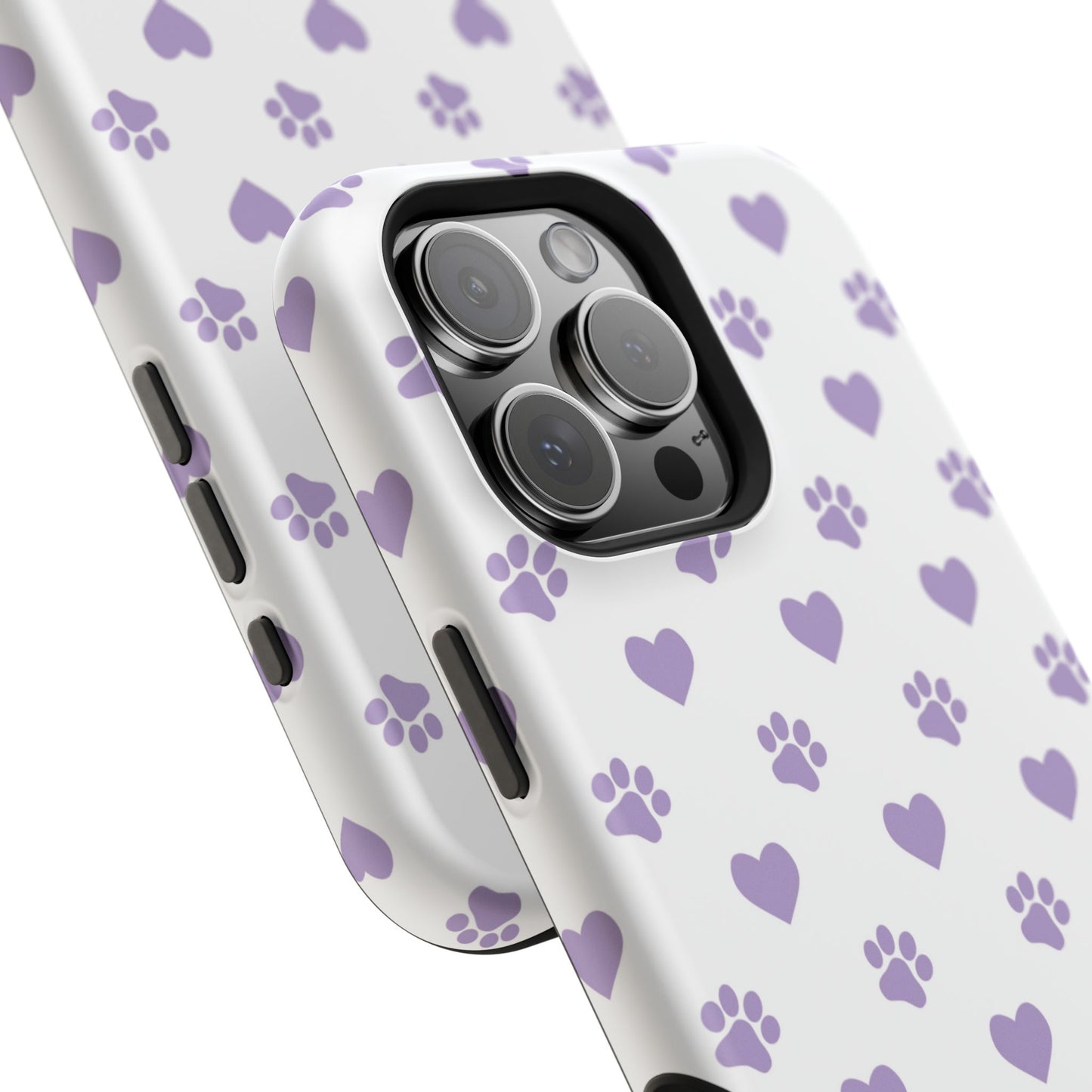 Paw Prints & Hearts – MagSafe iPhone Case with Adorable Pet-Lover Design