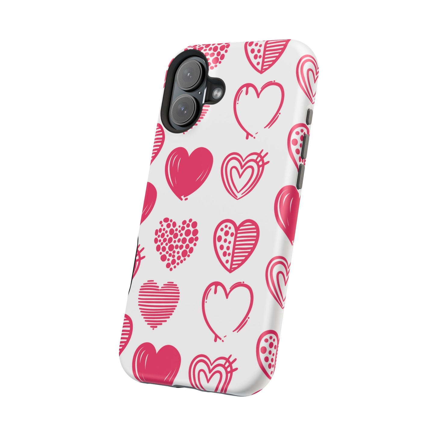 Funky Pink Hearts – MagSafe iPhone Case