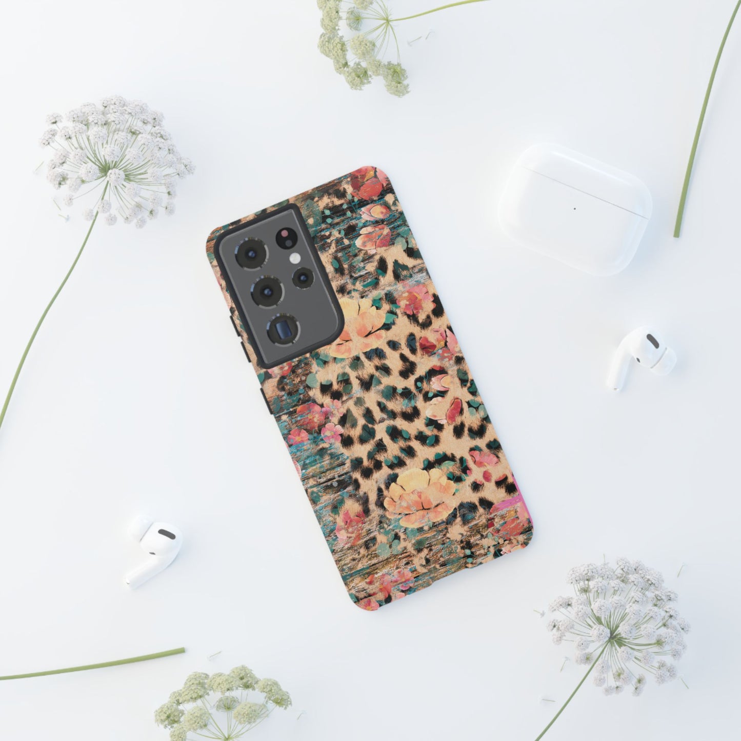 Rustic Floral Leopard - Samsung Galaxy Series Case